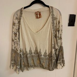 Free people long sleeve blouse